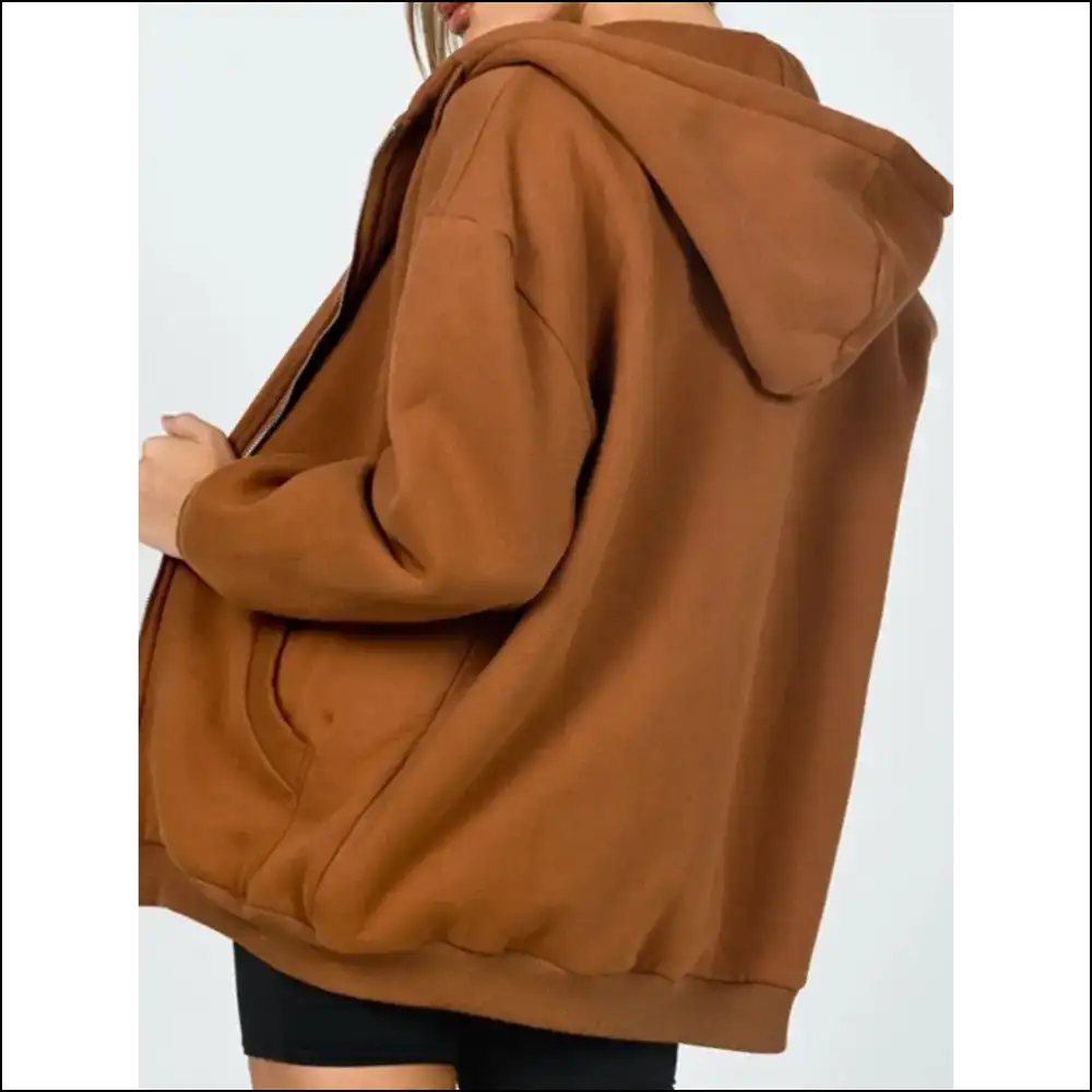 When Life Gets Tough Look Chic in our Zip-up Drawstring Hoodie! 😄✨ - Sweatshirts & Hoodies on Sale Worldwide Shipping