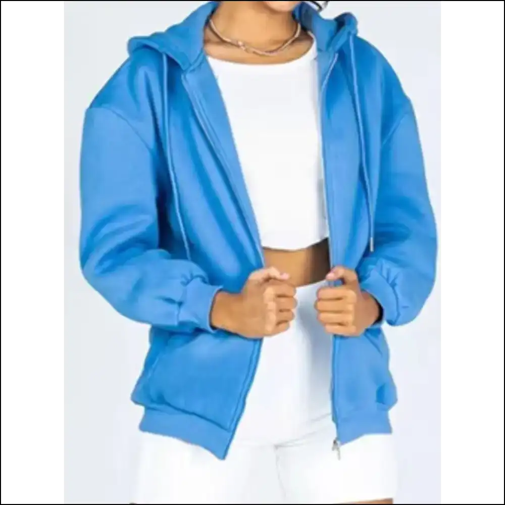 When Life Gets Tough Look Chic in our Zip-up Drawstring Hoodie! 😄✨ - Sweatshirts & Hoodies on Sale Worldwide Shipping