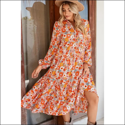 Whimsical Multicolor Boho Dress: Ditch the Beige Embrace Bloom! 🌼 Needful Things - s - Midi Dresses on Sale Worldwide Shipping