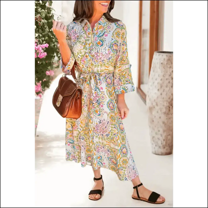 White Bohemian Paisley Dress: Instant Hippie (just Add Sandals) ?️ - s - Midi Dresses on Sale Worldwide Shipping