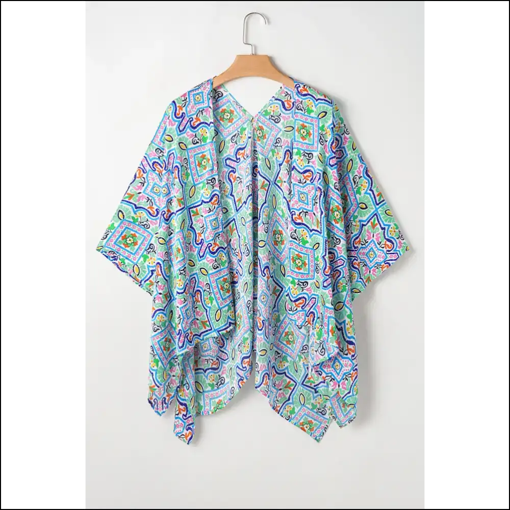 White Boho Floral Kimono: Garden Goddess (needful Things) 🌼💀 - Cover-ups Swimwear on Sale Worldwide Shipping