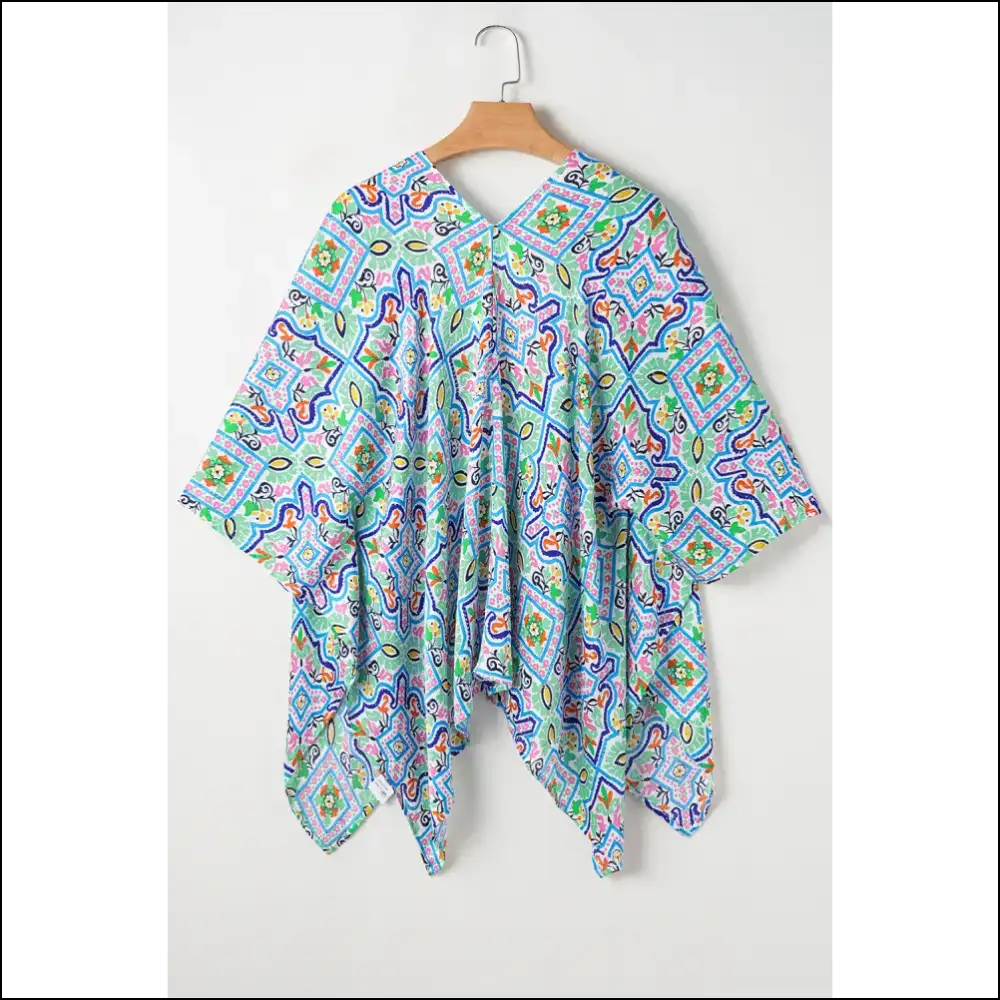 White Boho Floral Kimono: Garden Goddess (needful Things) 🌼💀 - Cover-ups Swimwear on Sale Worldwide Shipping