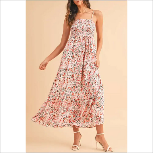 White Boho Floral Maxi Dress: from Zero to Goddess 🌼 (needful Things) - s - Dresses on Sale Worldwide Shipping
