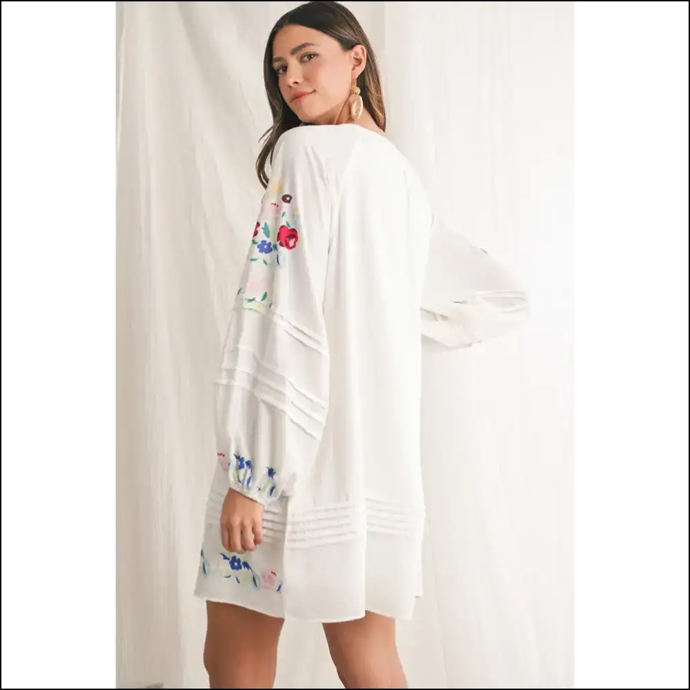 White Boho Floral Mini Dress: so Cute It’s Practically Illegal 😇 - Short Dresses on Sale Worldwide Shipping
