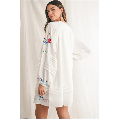 White Boho Floral Mini Dress: so Cute It’s Practically Illegal 😇 - Short Dresses on Sale Worldwide Shipping
