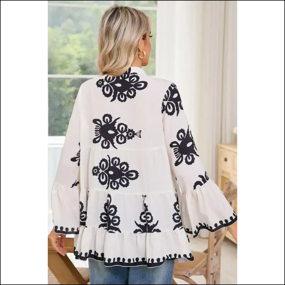 White Boho Print: from Frump to Fab! ?️ Needful Things - Blouses on Sale Worldwide Shipping