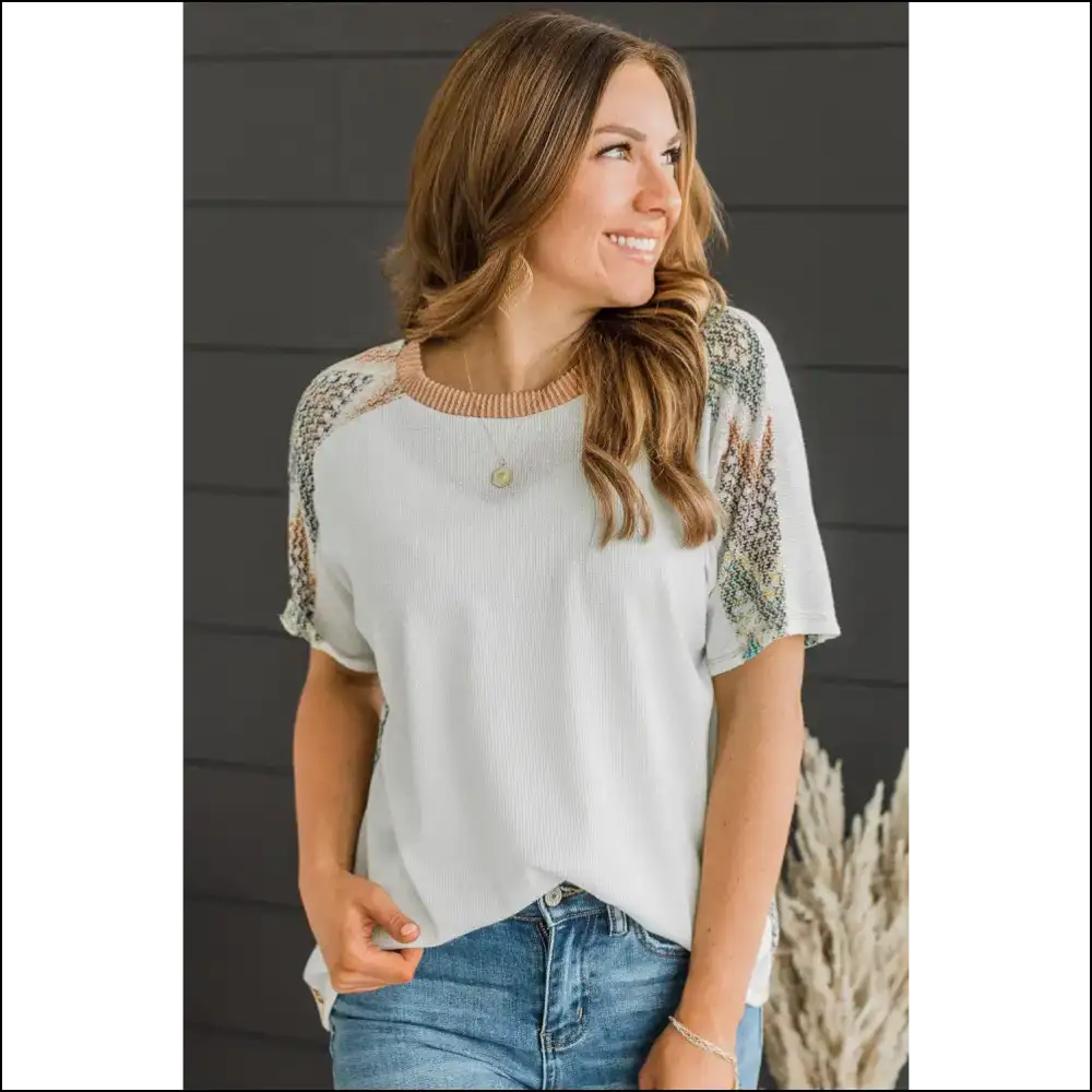 White Chevron Patchwork Raglan: Ditch the Beige Embrace Rage! Needful Things. 😉 - t Shirts on Sale Worldwide Shipping