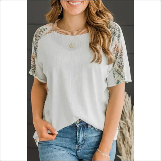 White Chevron Patchwork Raglan: Ditch the Beige Embrace Rage! Needful Things. 😉 - s - t Shirts on Sale Worldwide Shipping