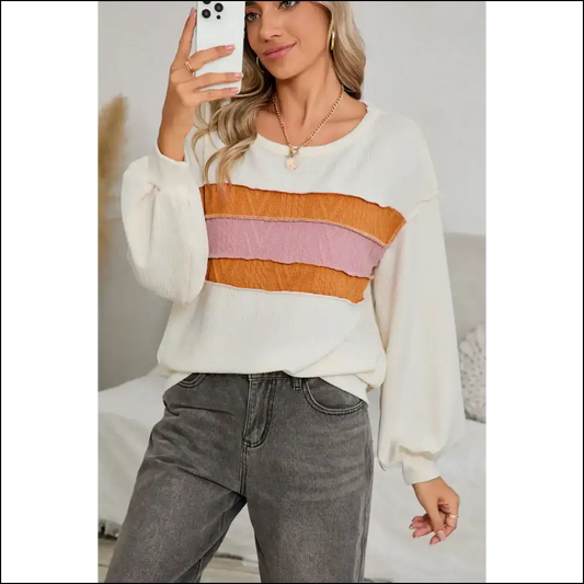 White Corded Exposed Seam: Drop Sleeve Fabulousness! Needful Things ✨ - s - Long Tops Shirts & on Sale Worldwide Shipping