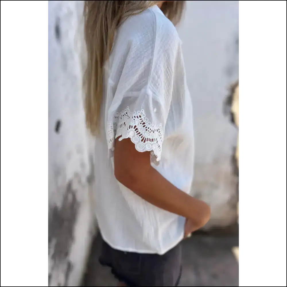 White Crinkled Lace: from Frumpy to Foxy! Needful Things 😉 - Blouses on Sale Worldwide Shipping