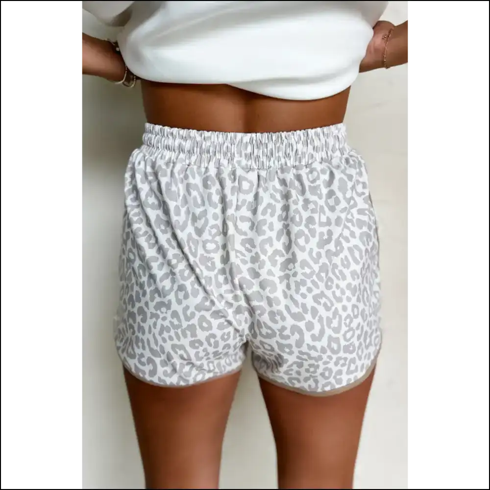 White Leopard Chic Shorts: so Comfy It’s Criminal! 🐆 Needful Things - Shorts on Sale Worldwide Shipping