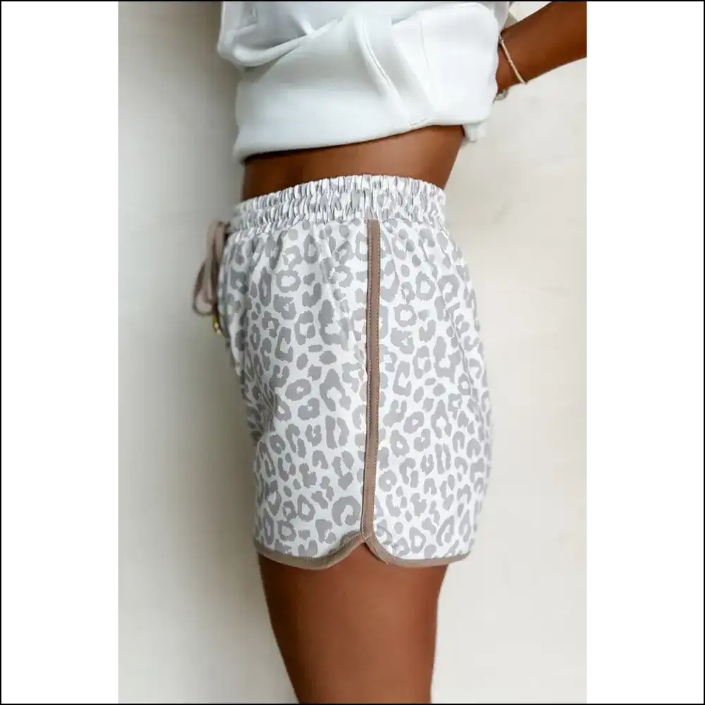 White Leopard Chic Shorts: so Comfy It’s Criminal! 🐆 Needful Things - Shorts on Sale Worldwide Shipping