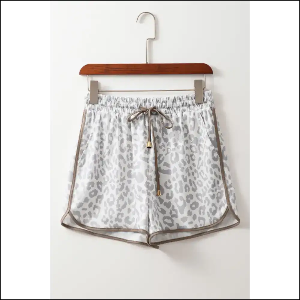 White Leopard Chic Shorts: so Comfy It’s Criminal! 🐆 Needful Things - Shorts on Sale Worldwide Shipping