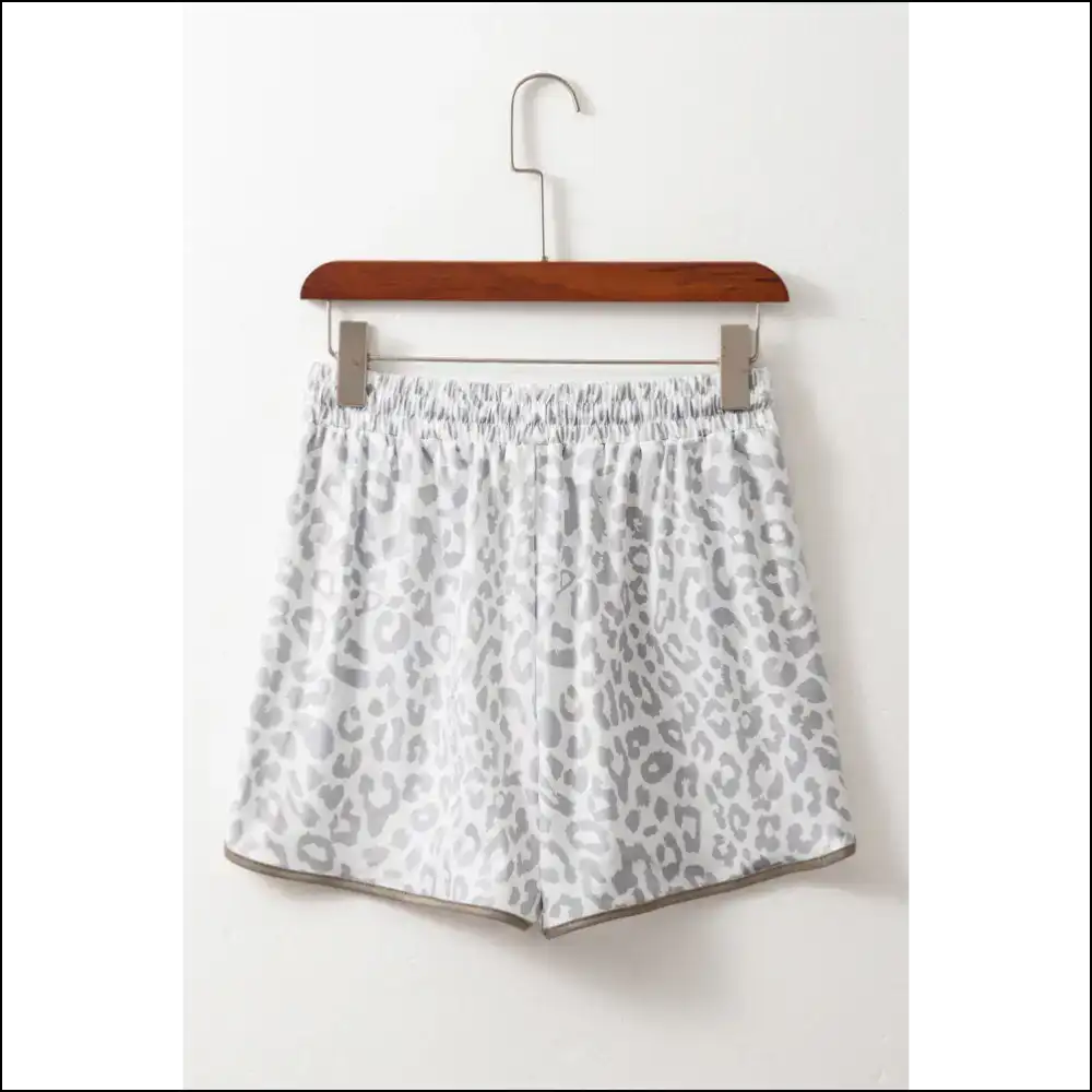 White Leopard Chic Shorts: so Comfy It’s Criminal! 🐆 Needful Things - Shorts on Sale Worldwide Shipping