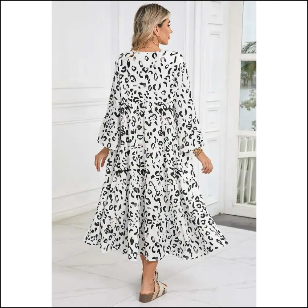 White Leopard Print Dress: your New Bff (before Forever) 🐆 - Maxi Dresses on Sale Worldwide Shipping