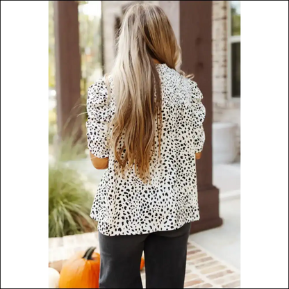 White Leopard Smocked: so Wild it Should be Illegal 🐆 Needful Things - Blouses on Sale Worldwide Shipping
