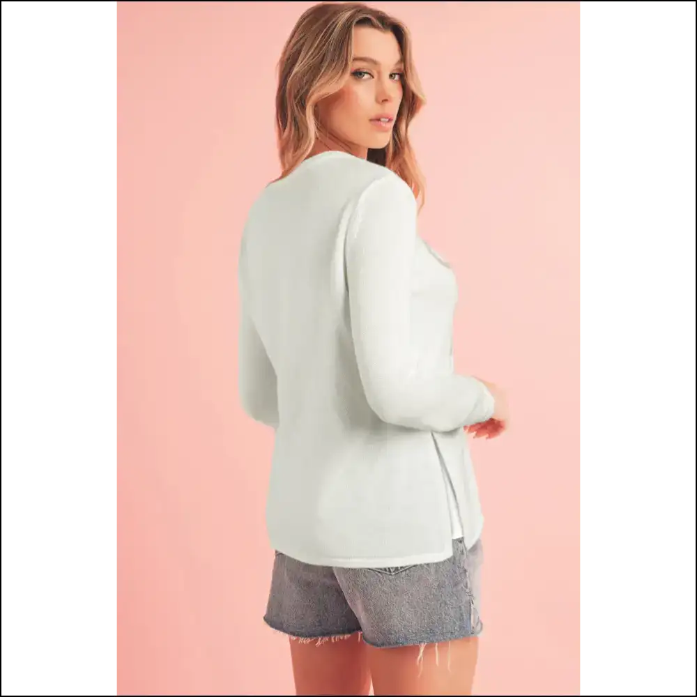White Letter Print Sweater: so Comfy Youll Actually Want to Wear it 🤪 Needful Things - Sweaters on Sale Worldwide Shipping