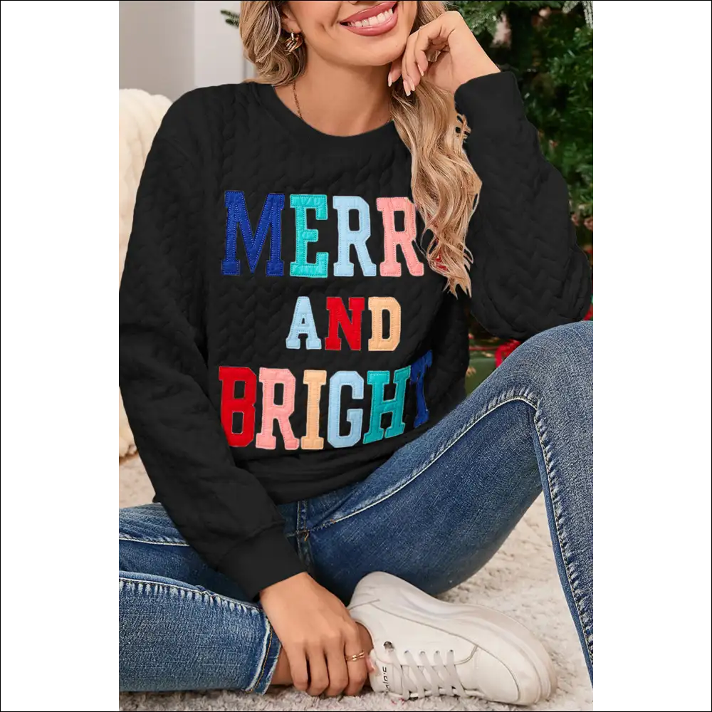 White Lucky Letter Sweatshirt: so Comfy Youll Think you Died 😇 - Black / s - Sweatshirts & Hoodies on Sale Worldwide Shipping