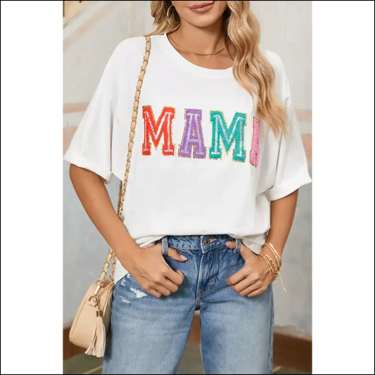 White Mama Chenille t Shirt: Because Adulting is Hard - s - t Shirts on Sale Worldwide Shipping