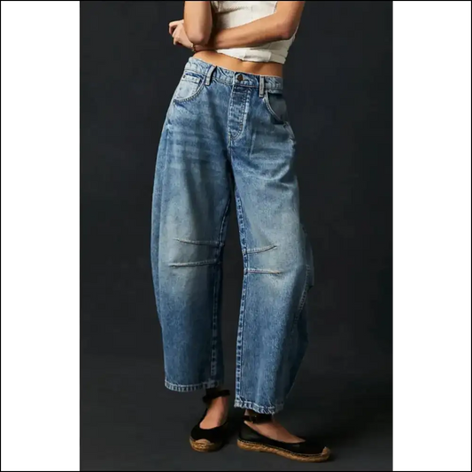 Wide Leg Jeans: Because Life is too Short for Narrow Decisions 😂👖 - Ashleigh Blue / s - Jeans on Sale Worldwide Shipping