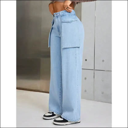 Wide Leg Jeans: Because who Needs a Date when you have Pockets? 😂👖 - Jeans on Sale Worldwide Shipping