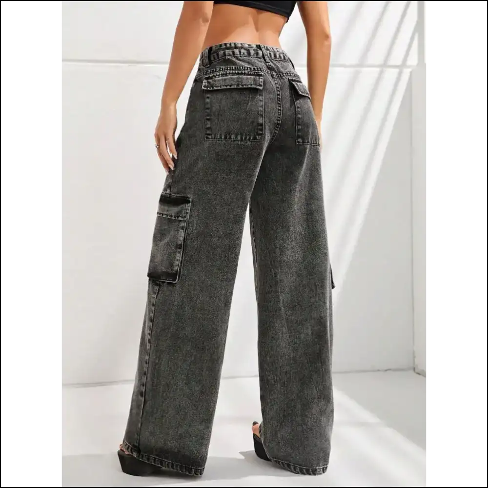 Wide Leg Jeans: Because who Needs a Therapist when you have Pockets? 😄 - Jeans on Sale Worldwide Shipping