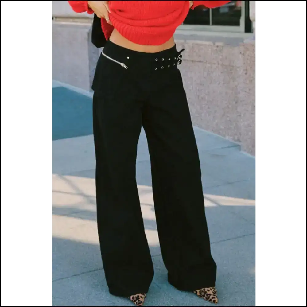Wide Leg Jeans: Because who Needs Pockets when You’re a Material Girl? 😄 - Jeans on Sale Worldwide Shipping