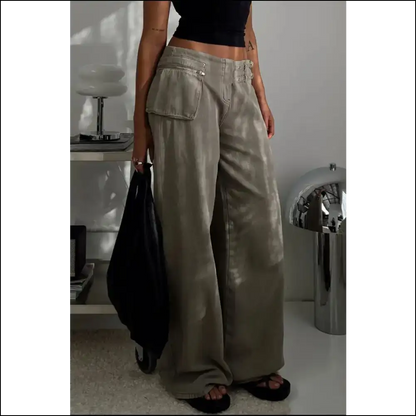 Wide Leg Jeans: Because who Needs Pockets when You’re a Material Girl? 😄 - Jeans on Sale Worldwide Shipping