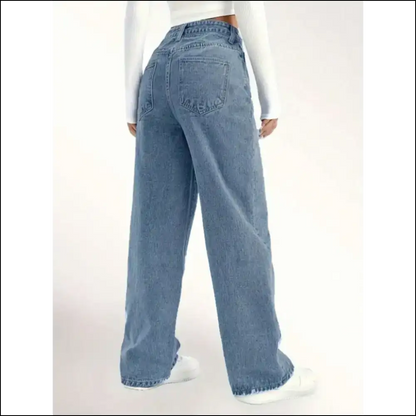 Wide Leg Jeans: Because your Legs Deserve a Little Distressed Drama! 😏✨ - Jeans on Sale Worldwide Shipping