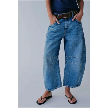 Wide Leg Jeans: for when you Want to Look Chic and Hide Snacks 🍕✨ - Blue / s - Jeans on Sale Worldwide Shipping
