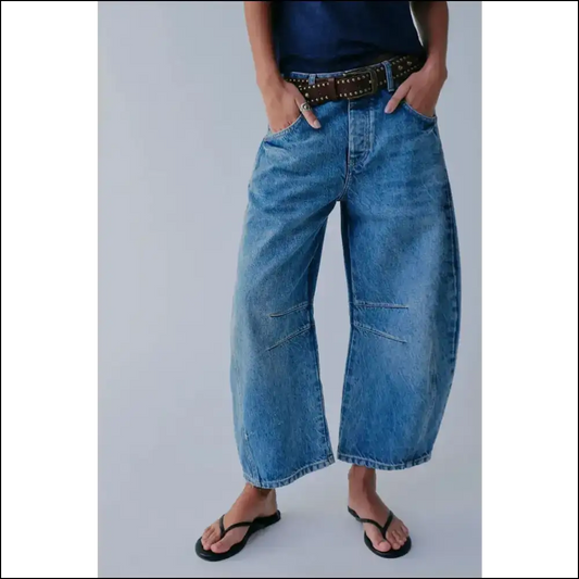 Wide Leg Jeans: for when you Want to Look Chic and Hide Snacks 🍕✨ - Blue / s - Jeans on Sale Worldwide Shipping