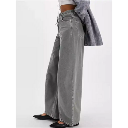 Wide Leg Jeans that Make you Feel Like a Fashionista Without the Pain! 😜✨ - on Sale Worldwide Shipping