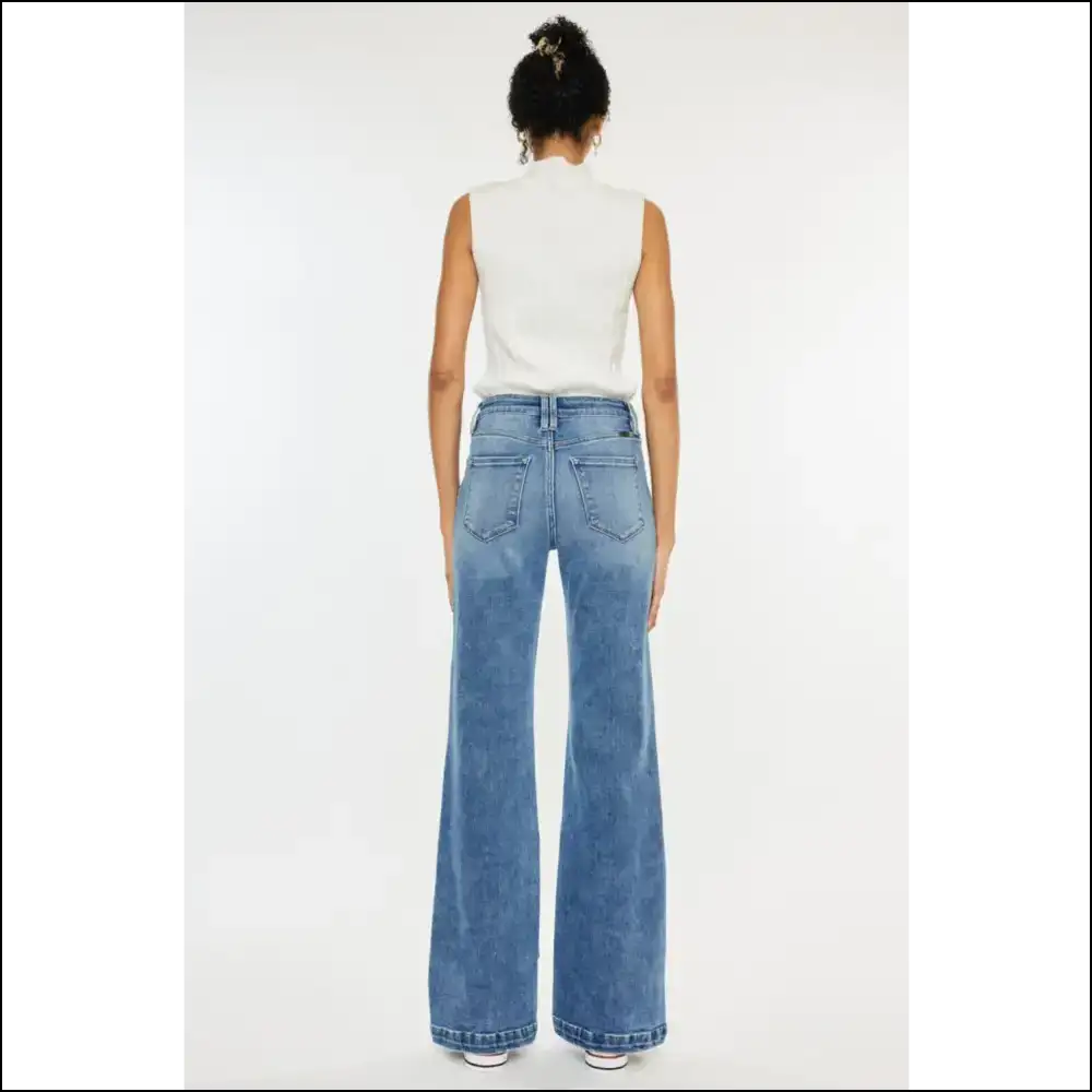 Wide Leg Wonders: Because your Curves Deserve a High Rise Celebration 🎉👖 - Jeans on Sale Worldwide Shipping
