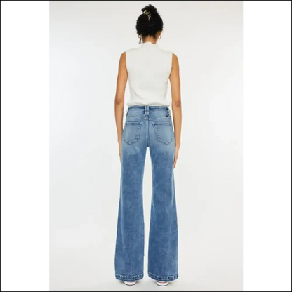 Wide Leg Wonders: Because your Curves Deserve a High Rise Celebration 🎉👖 - Jeans on Sale Worldwide Shipping