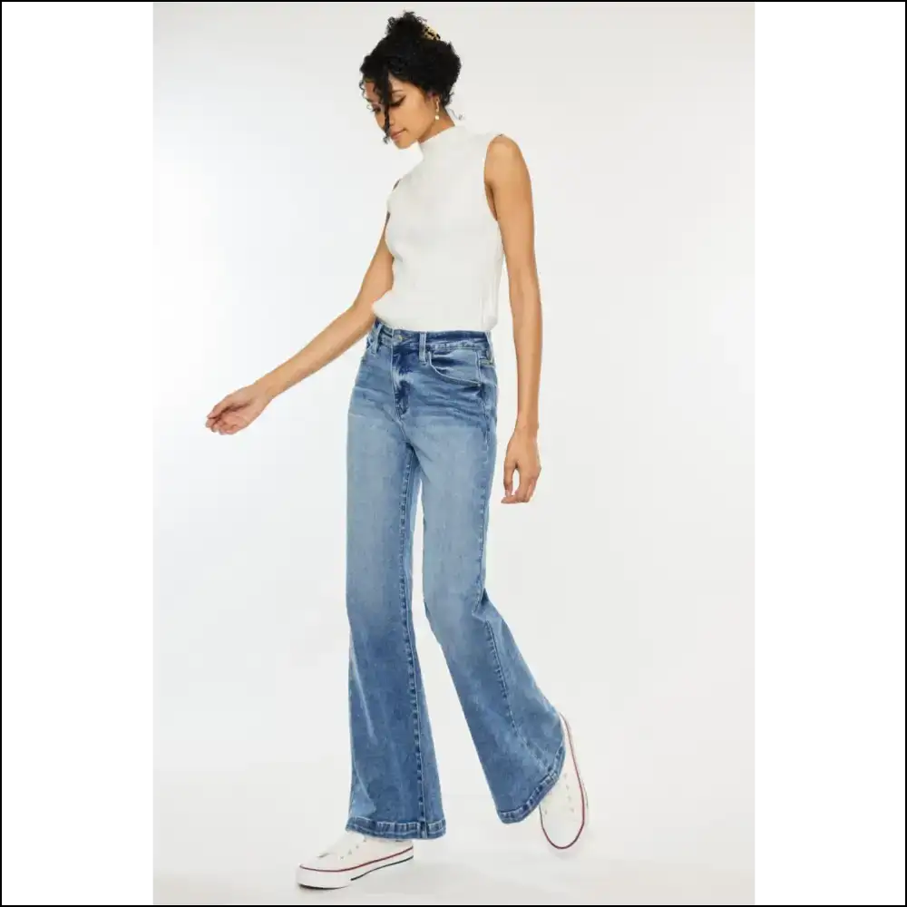 Wide Leg Wonders: Because your Curves Deserve a High Rise Celebration 🎉👖 - Jeans on Sale Worldwide Shipping