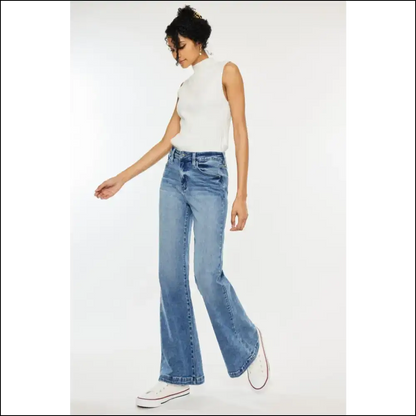 Wide Leg Wonders: Because your Curves Deserve a High Rise Celebration 🎉👖 - Jeans on Sale Worldwide Shipping