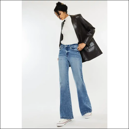 Wide Leg Wonders: Because your Curves Deserve a High Rise Celebration 🎉👖 - Jeans on Sale Worldwide Shipping