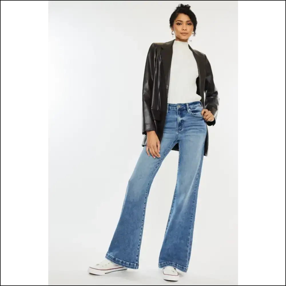 Wide Leg Wonders: Because your Curves Deserve a High Rise Celebration 🎉👖 - Medium / 11 - Jeans on Sale Worldwide Shipping