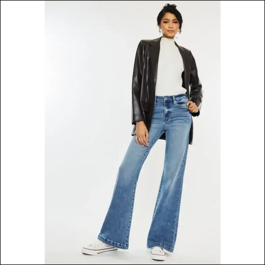 Wide Leg Wonders: Because your Curves Deserve a High Rise Celebration 🎉👖 - Medium / 11 - Jeans on Sale Worldwide Shipping