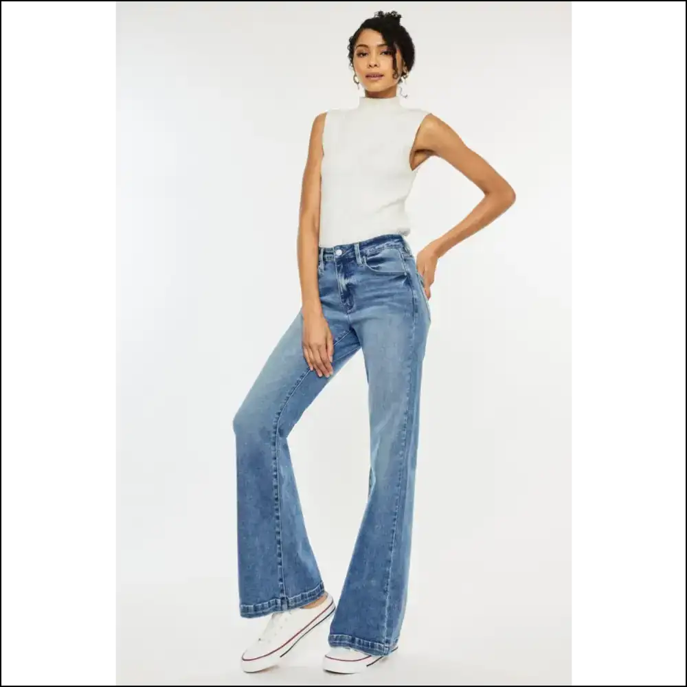 Wide Leg Wonders: Because your Curves Deserve a High Rise Celebration 🎉👖 - Jeans on Sale Worldwide Shipping