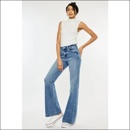 Wide Leg Wonders: Because your Curves Deserve a High Rise Celebration 🎉👖 - Jeans on Sale Worldwide Shipping