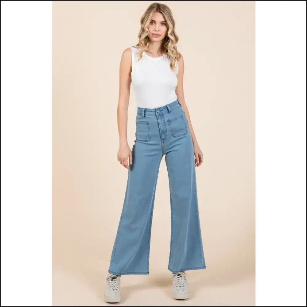 Wide Leg Wonders: High Waist Jeans to Lift your Spirits and Booty! - Light / s - on Sale Worldwide Shipping