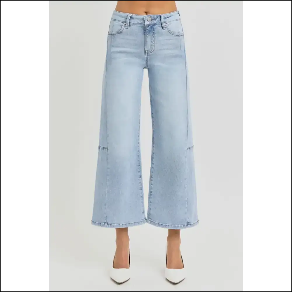 Wide Leg Wonders: where Chic High Rise Meets Comfort & Laughs at Life! 😂👖 - Light Blue / 15(32) - Jeans on Sale Worldwide Shipping