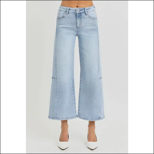 Wide Leg Wonders: where Chic High Rise Meets Comfort & Laughs at Life! 😂👖 - Light Blue / 15(32) - Jeans on Sale Worldwide Shipping