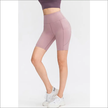 Chic Wide Waistband Sports Shorts with Pockets - on Sale Worldwide Shipping