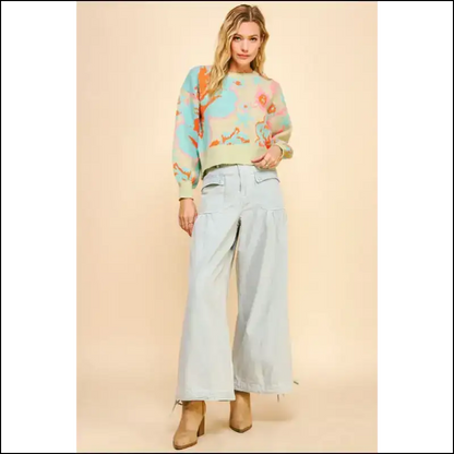 Wiggle in and Own it with Davi & Dani’s Drawstring Hem Wide Leg Jeans 👖✨ - on Sale Worldwide Shipping