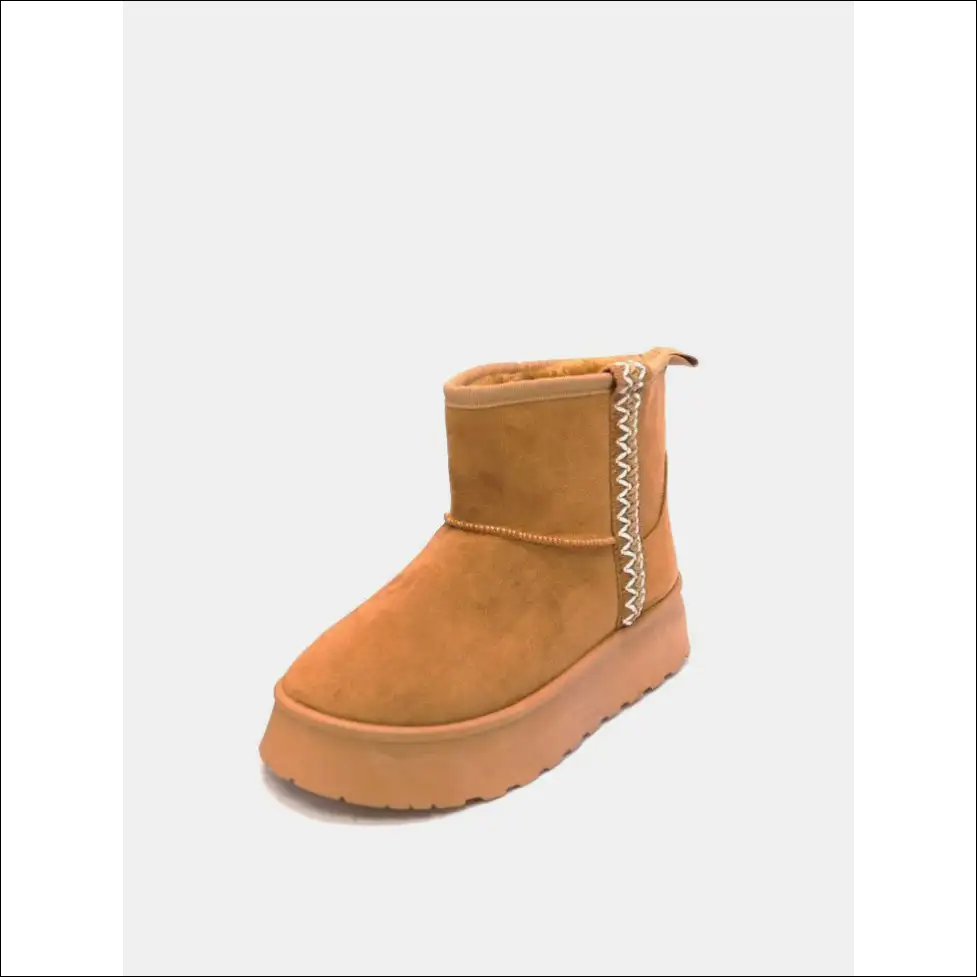 Wild Diva Edgy Round Toe Platform Boots - on Sale Worldwide Shipping