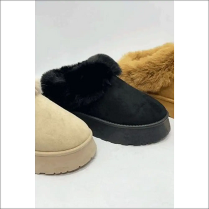 Wild Diva Faux-fur Platform Slip-on Booties - Boots on Sale Worldwide Shipping