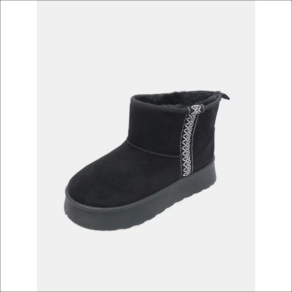 Wild Diva Trendy Round Toe Platform Boots - on Sale Worldwide Shipping