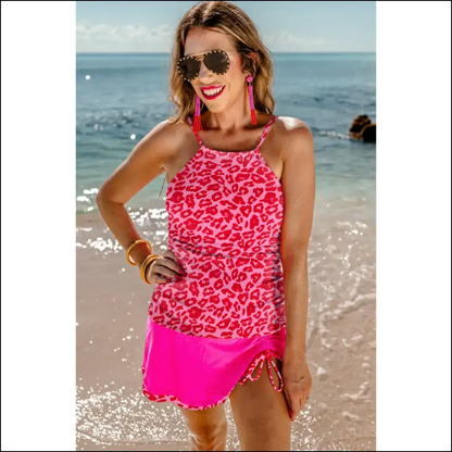 Wild Rose Leopard Tankini: Roar in Babes! 🌹🐆 Needful Things - Tankinis Bikini Sets on Sale Worldwide Shipping